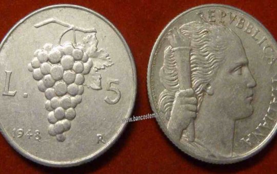 5 lire uva